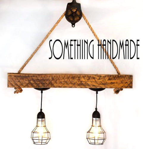 reclaimed barn beam industrial light